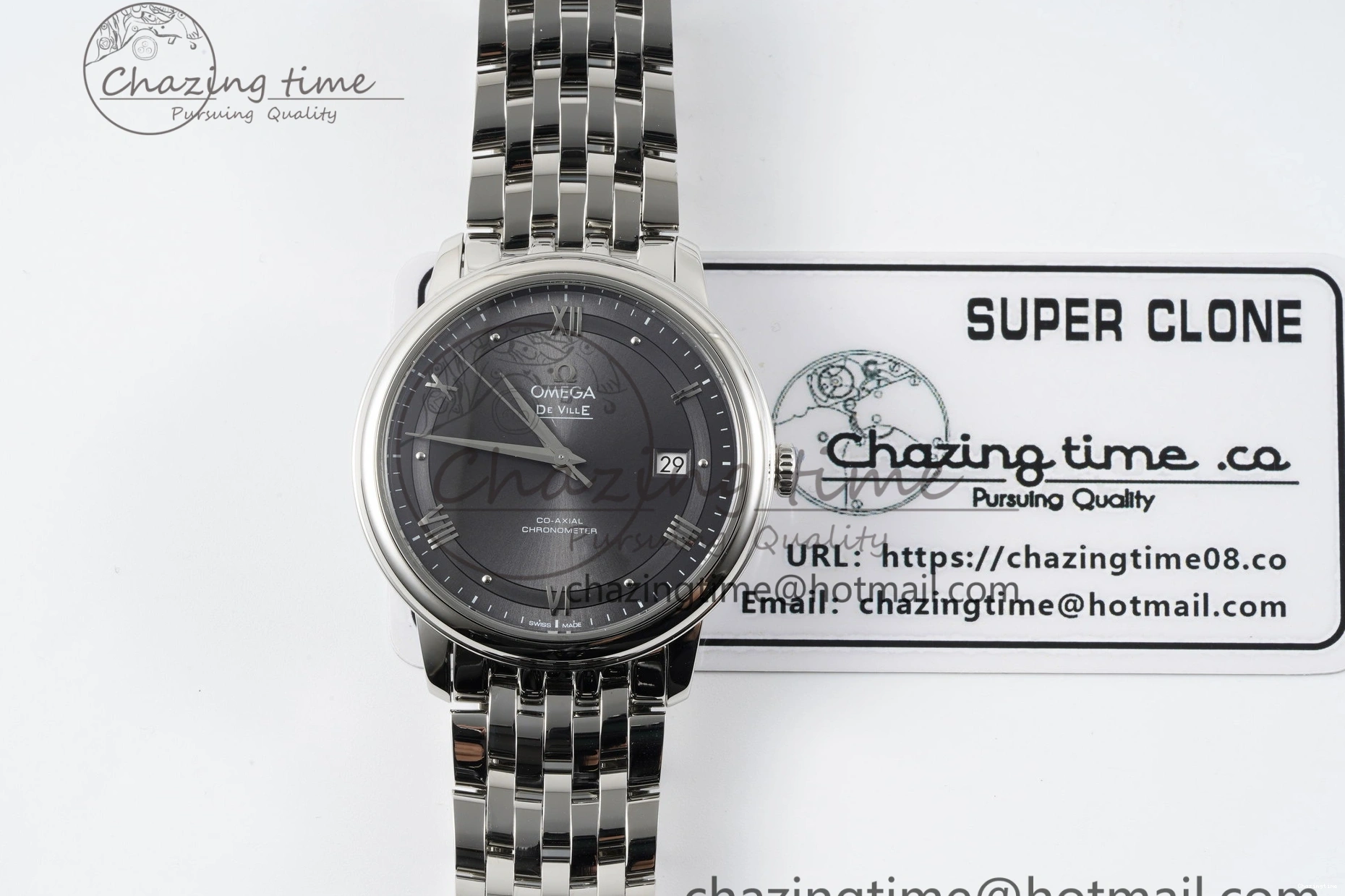 0218 Bold De Ville SS TWF 1:1 Best Edition Gray Dial on SS Bracelet MIYOTA 7840